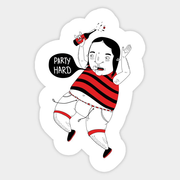 Party hard! Sticker by eclistrations